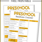 Preschool Readiness Checklist