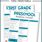 Preschool Readiness Checklist