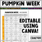 Editable Pumpkin Week Activities and Planner Toddler Canva Template 2-4yo Summer