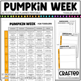 Editable Pumpkin Week Activities and Planner Toddler Canva Template 2-4yo Summer