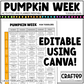 Editable Pumpkin Week Activities and Planner Toddler Canva Template 2-4yo Summer