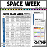 Editable Outer Space Week Activities and Planner Preschool Canva Template