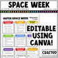 Editable Outer Space Week Activities and Planner Preschool Canva Template