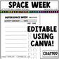 Editable Outer Space Week Activities and Planner Preschool Canva Template