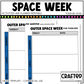 Editable Outer Space Week Activities and Planner Toddler Canva Template 2-4 Sped