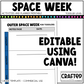 Editable Outer Space Week Activities and Planner Toddler Canva Template 2-4 Sped