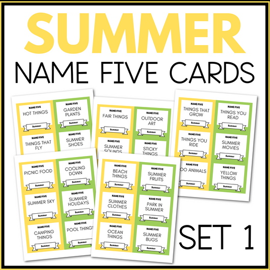 Summer Name Five Cards