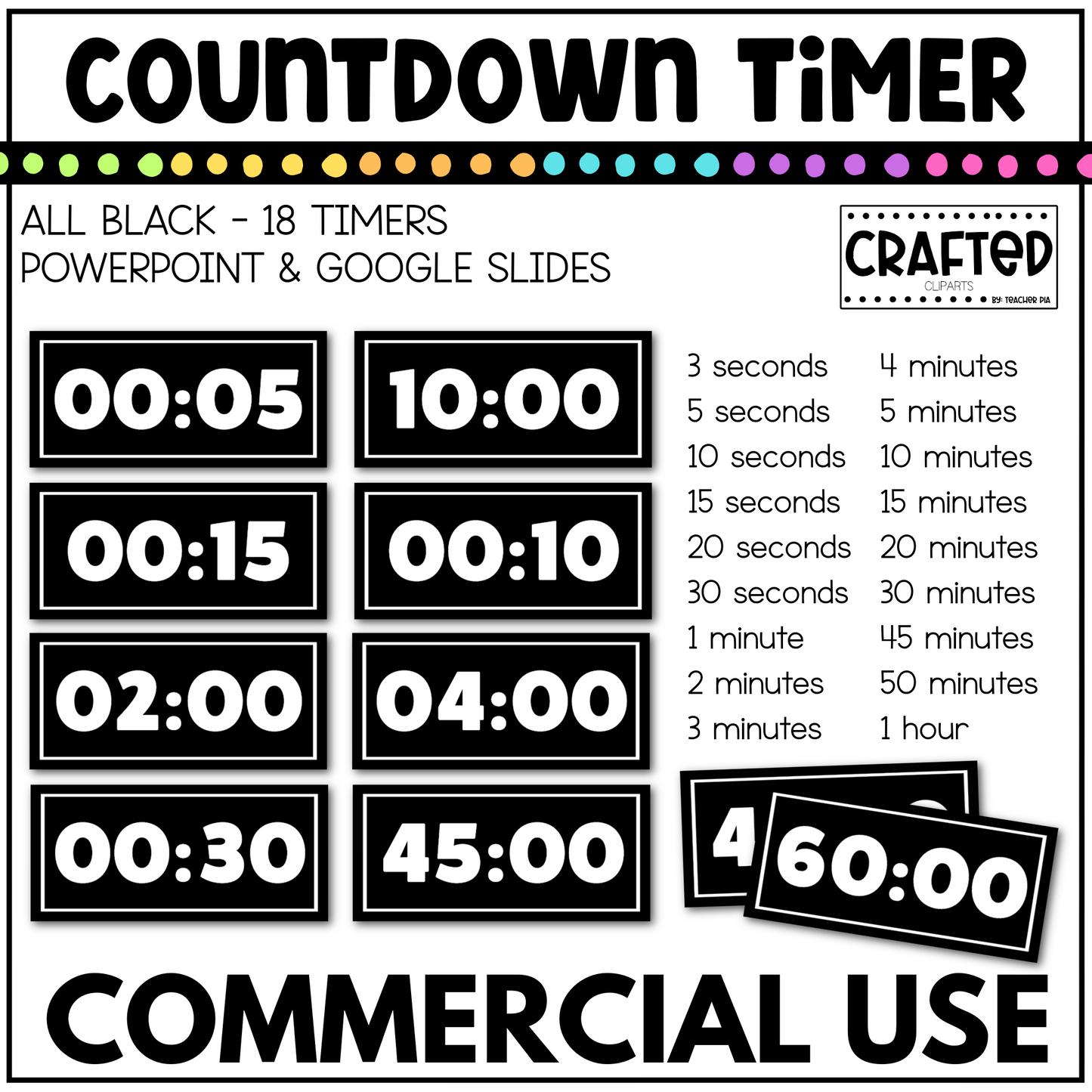 Countdown Timer Bundle Classroom Management Center Transition Break