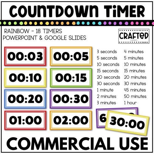 18 Rainbow Visual Countdown Timers Morning Meeting Brain Break Transition Video