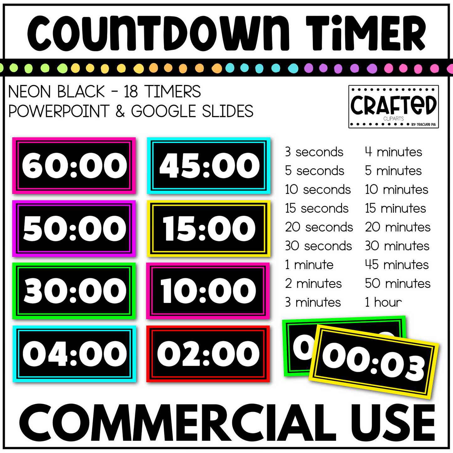 Countdown Timer Bundle Classroom Management Center Transition Break