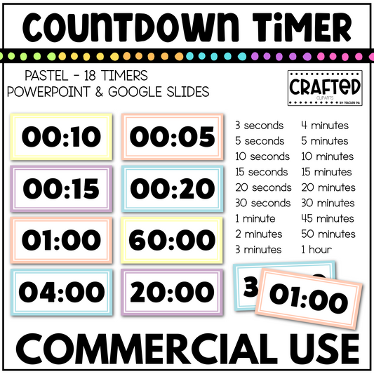 18 Pastel Visual Countdown Timer Morning Meeting Brain Break Transition Video