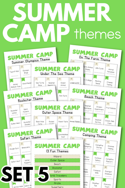 Summer Camp Themes + Activities Commercial Use