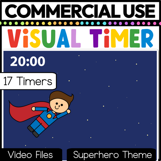 Superhero Theme Visual Timer Countdown Classroom Management Video