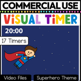 Superhero Theme Visual Timer Countdown Classroom Management Video