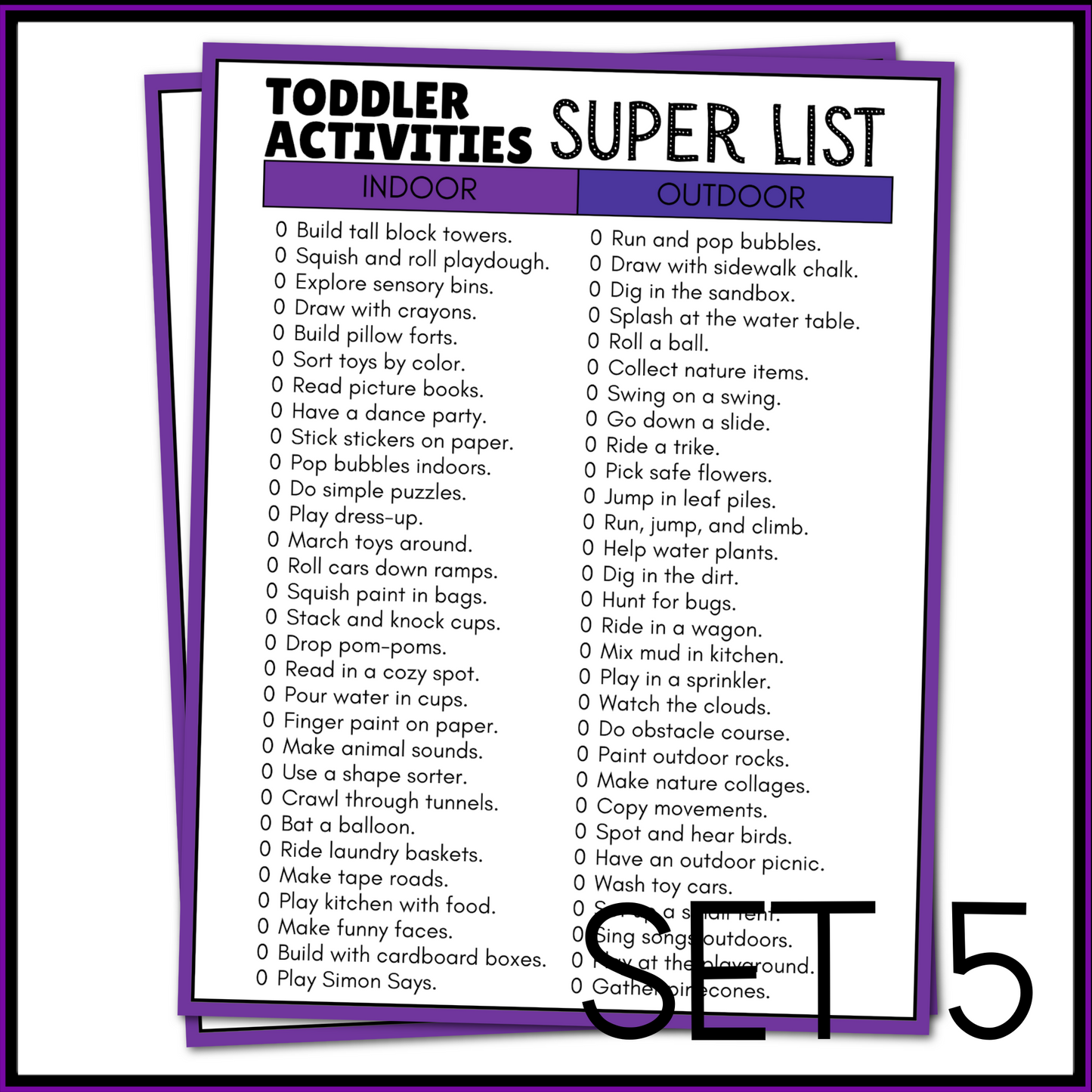 TODDLER ACTIVITIES