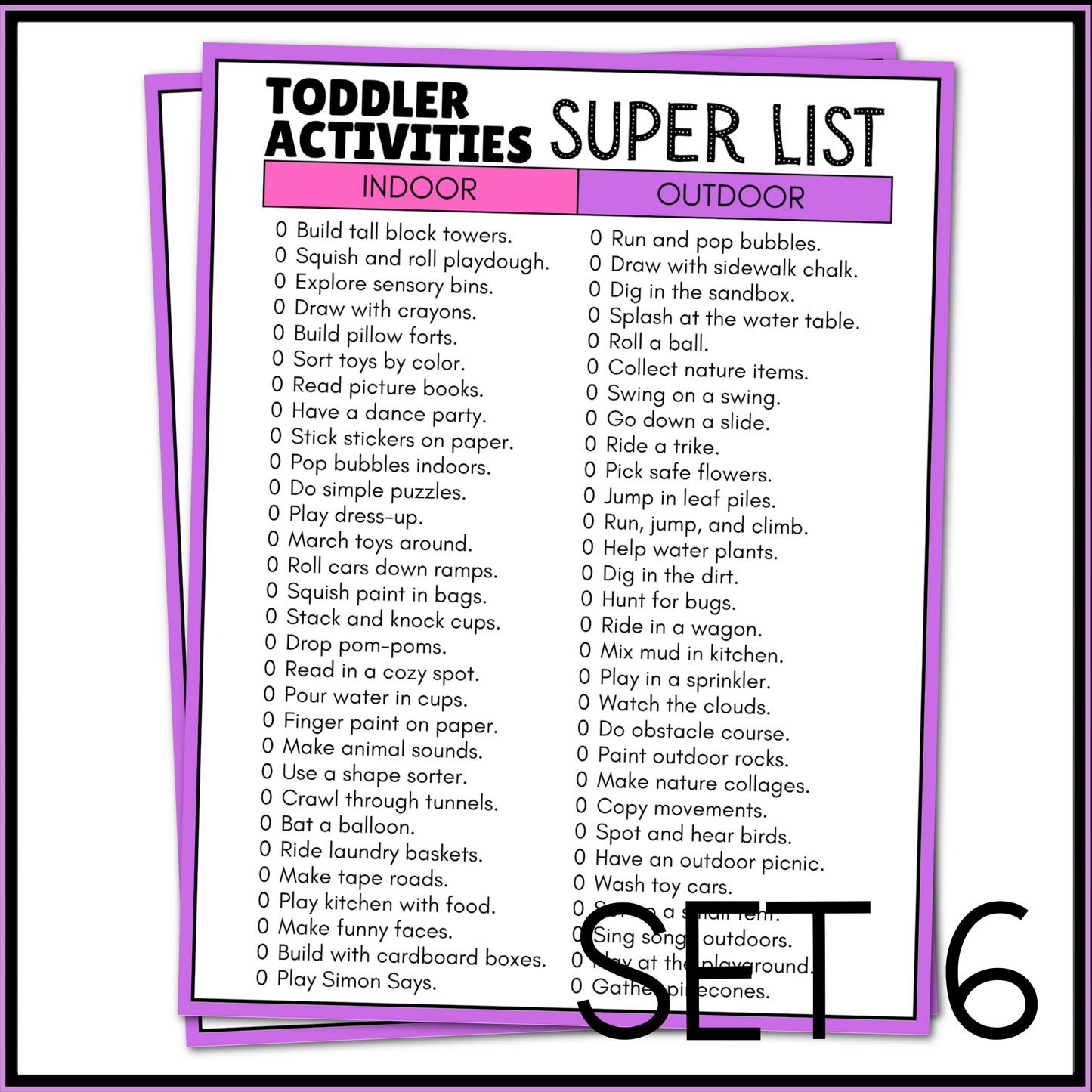 TODDLER ACTIVITIES