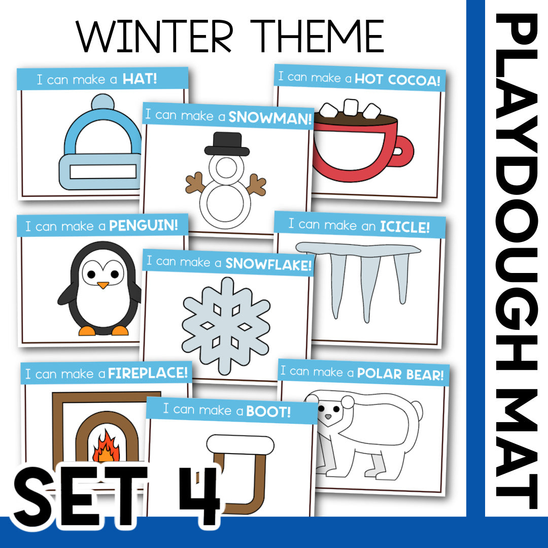 WINTER THEME PLAYDOUGH MAT -- will send via email