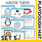 WINTER THEME PLAYDOUGH MAT -- will send via email