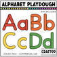 Rainbow Alphabet Playdough Clipart Pack