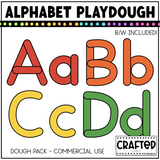 Rainbow Alphabet Playdough Clipart Pack