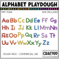 Rainbow Alphabet With Guide Playdough Clipart Pack