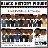 Black History Figures Civil Rights & Activism Clipart Pack Black History Month