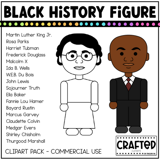 Black History Figures Civil Rights & Activism Clipart Pack Black History Month