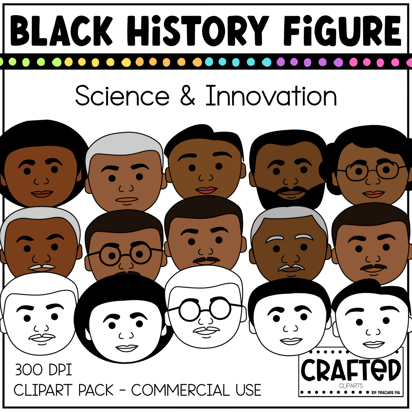 Black History Figures Science And Innovation Clipart Pack Black History Month