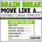 BRAIN BREAK Move Like A ... Canva Template Slides Ice Breaker