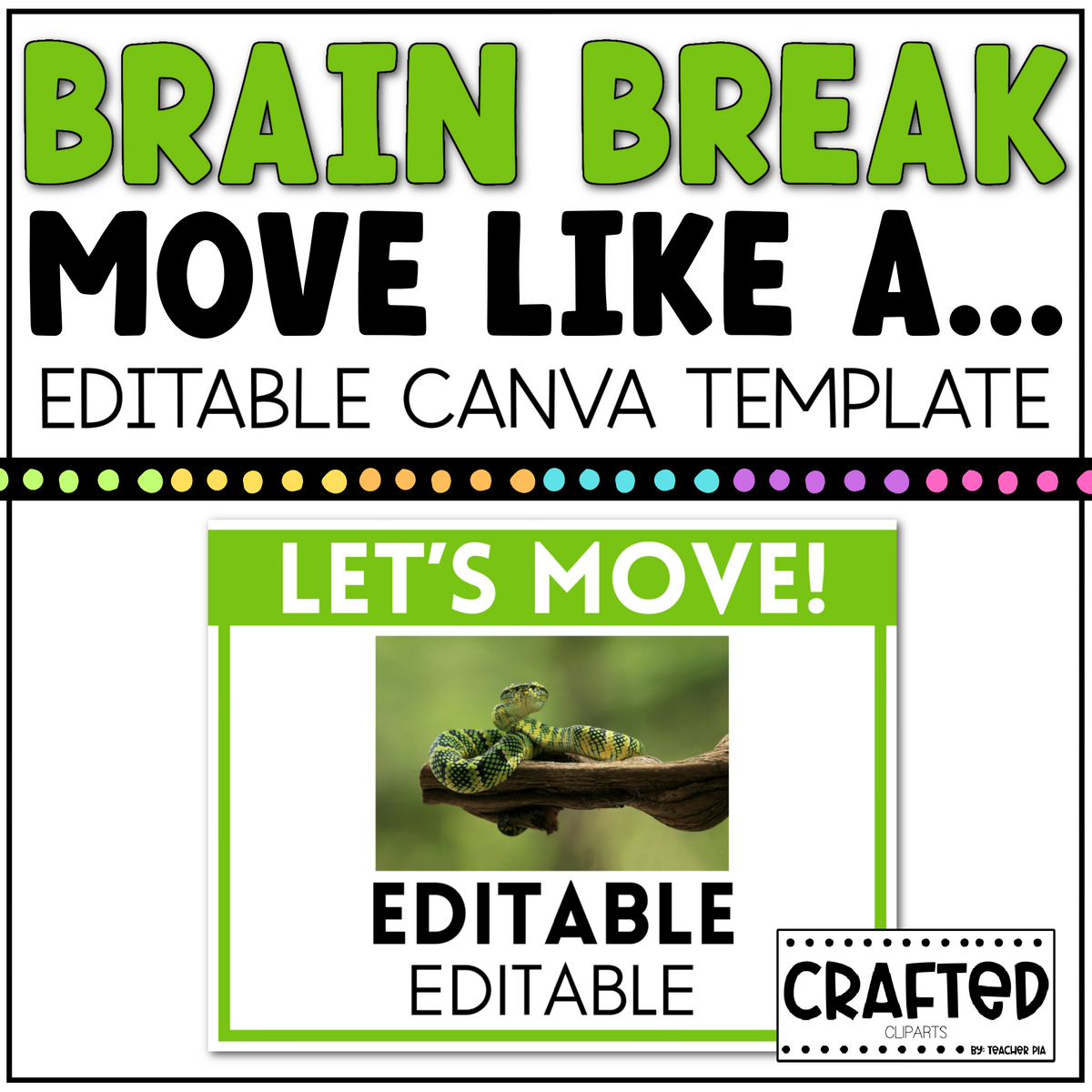 BRAIN BREAK Move Like A ... Canva Template Slides Ice Breaker