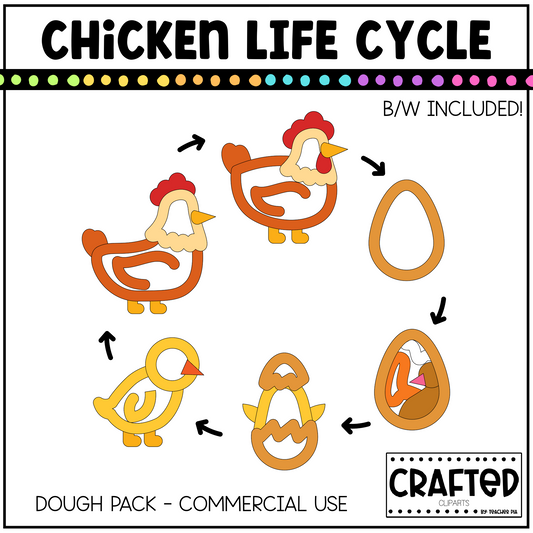 Simple Chicken Life Cycle Playdough Pack