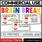 Editable Christmas Santa Says Virtual Brain Break Game Canva Template Slides