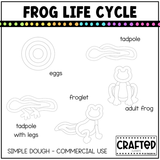 Simple Frog Life Cycle Playdough Pack