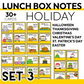 Holiday Lunch Box Positive Notes Commercial Use