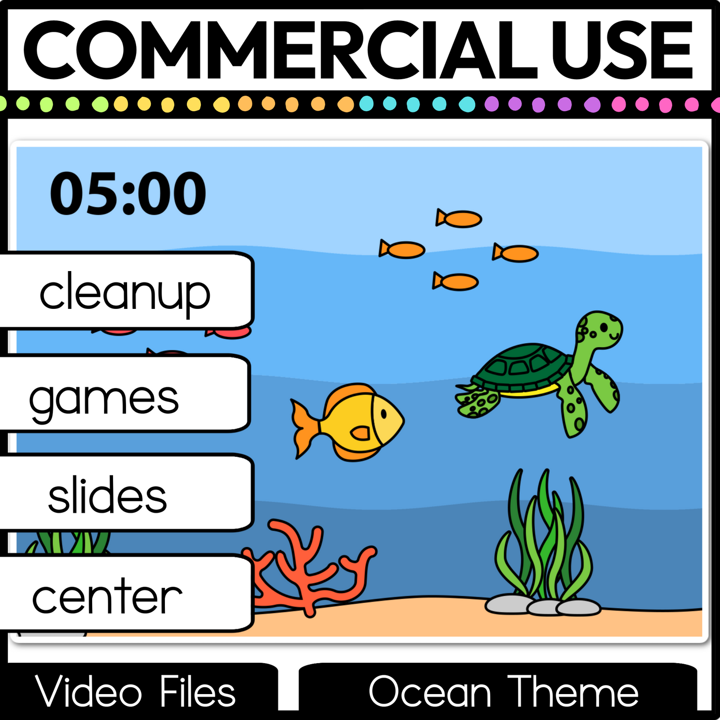 Ocean Theme Visual Timer Countdown Classroom Management Video