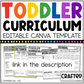 OCTOBER Editable Toddler Curriculum Canva Template Daycare Homeschool Tot SCHOOL