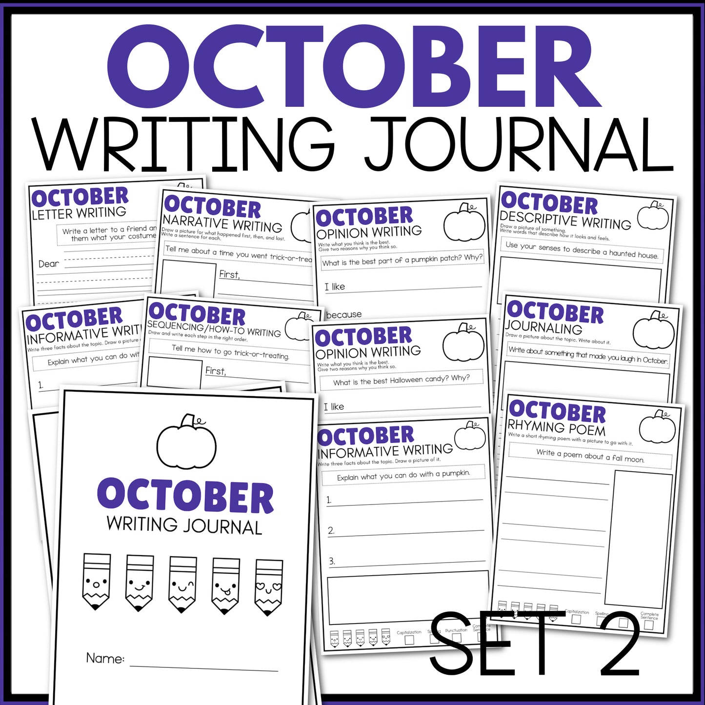 OCTOBER WRITING JOURNAL -- will send via email