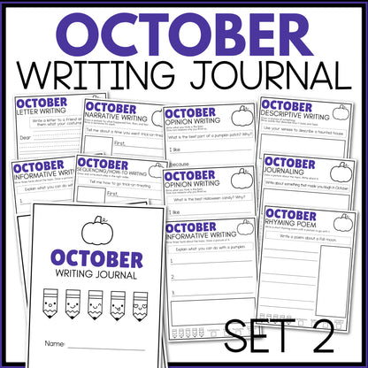 OCTOBER WRITING JOURNAL -- will send via email