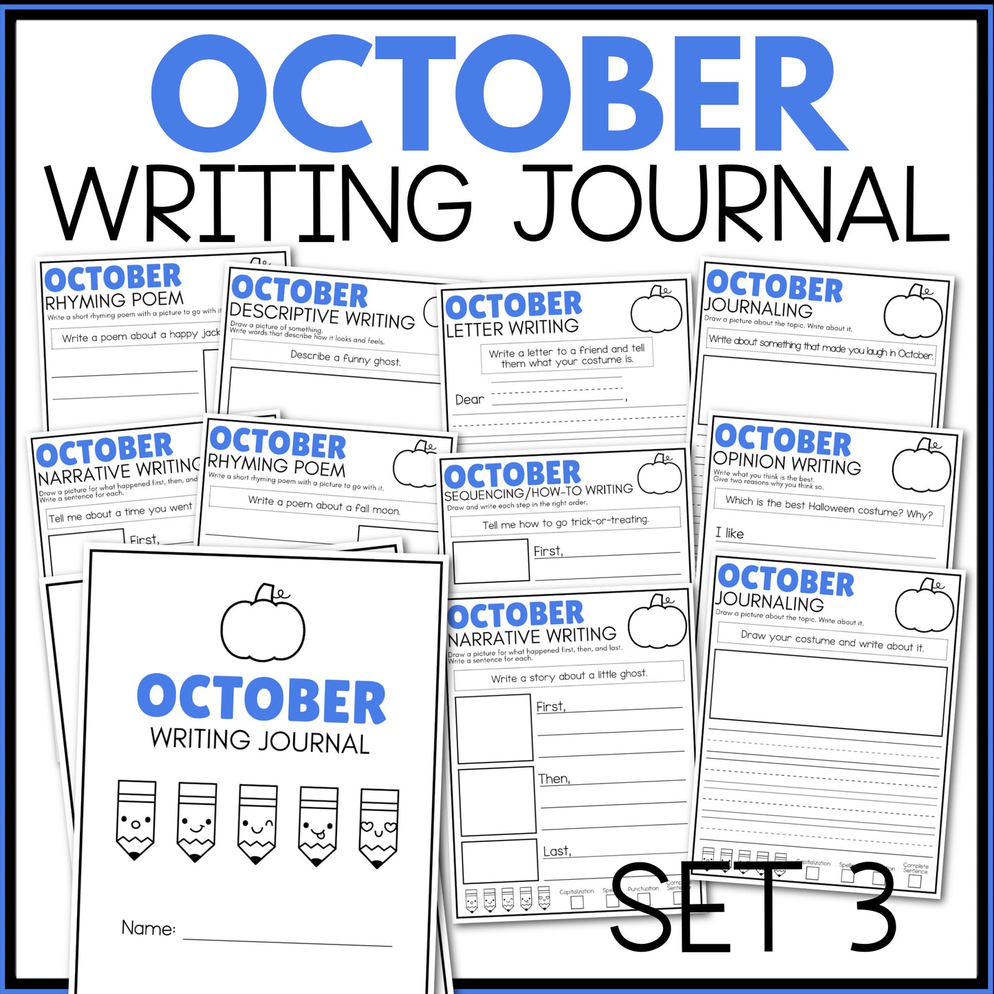 OCTOBER WRITING JOURNAL -- will send via email