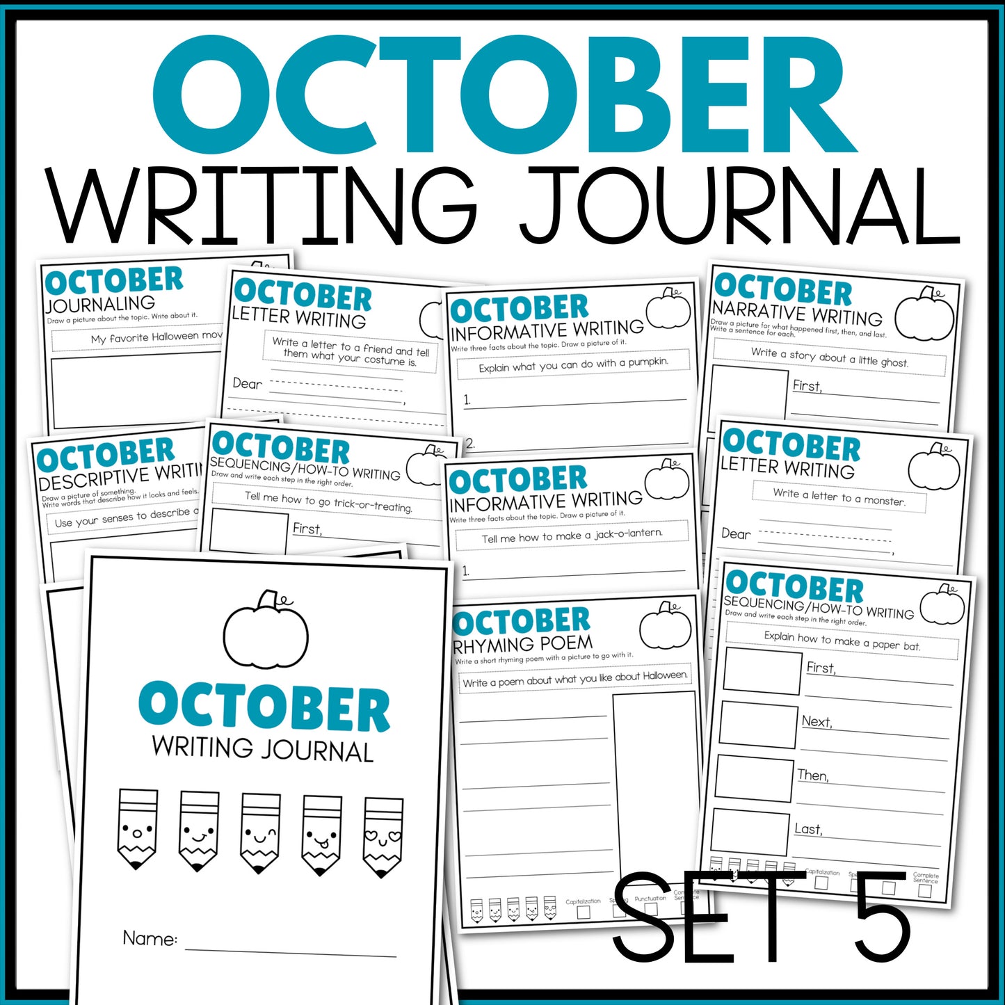 OCTOBER WRITING JOURNAL -- will send via email