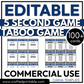 Editable Office Theme PLR Party Game 5 Second Game & Taboo Forbidden Word Game Commercial Use