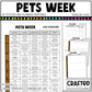Editable Pets Week Play Activities and Planner Toddler Canva Template 2-4yo