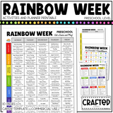 Editable Rainbow Week Activities and Planner Preschool Canva Template