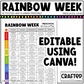 Editable Rainbow Week Activities and Planner Preschool Canva Template