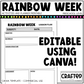 Editable Rainbow Week Activities and Planner Preschool Canva Template