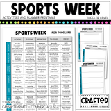 Editable Sports Week Play Activities and Planner Toddler Canva Template 2-4yo