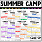 Editable Summer Camp Plan Canva Template