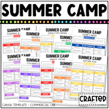 Editable Summer Camp Plan Canva Template