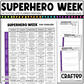 Editable Superhero Week Play Activities and Planner Toddler Canva Template 2-4yo