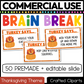 Editable Thanksgiving Turkey Says Virtual Brain Break Game Canva Template Slides